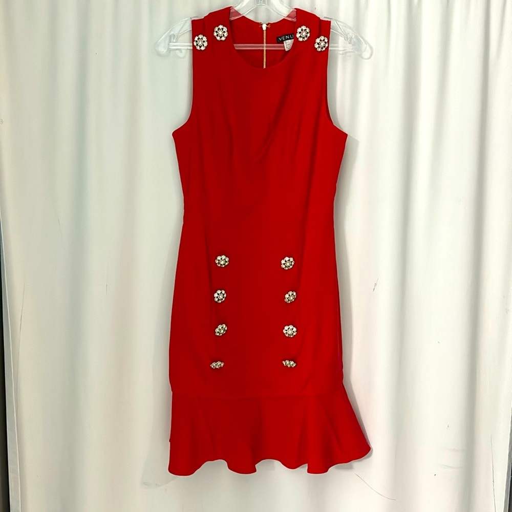 Red mini dress